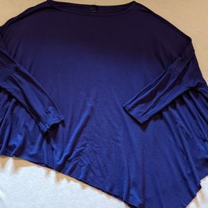 Purple loose asymmetrical cut top